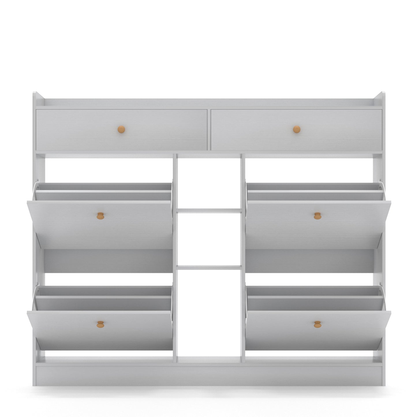 Entryway White Shoe Cabinet