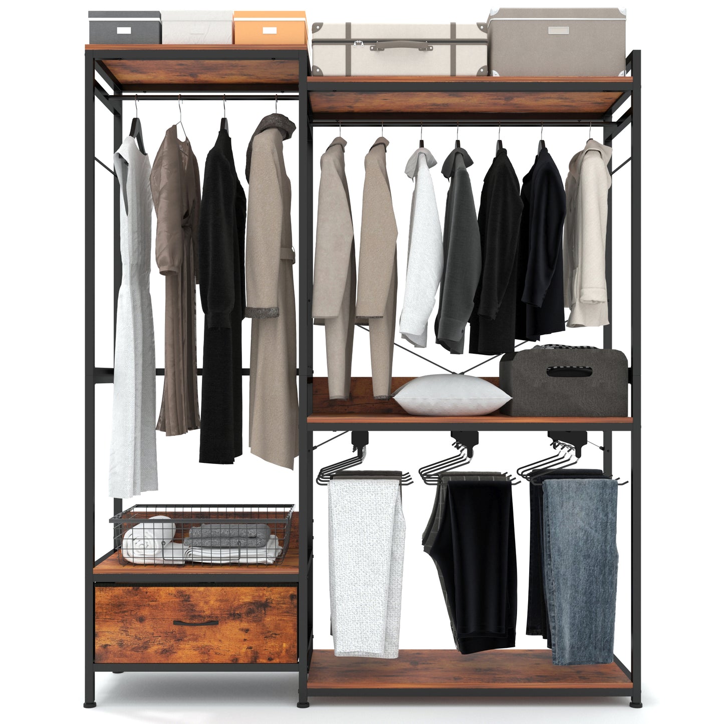 Large Garment Racks with Pants Hangers