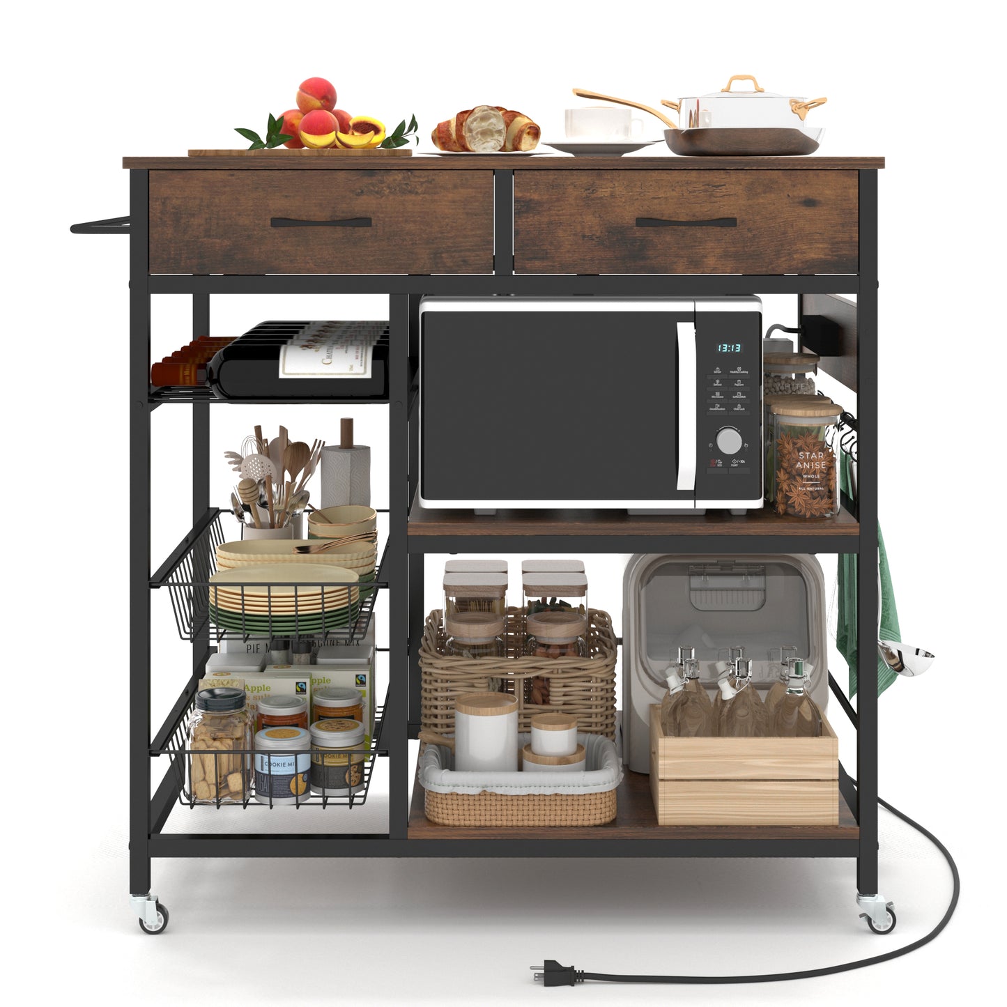 Kitchen Island with Power Outlet