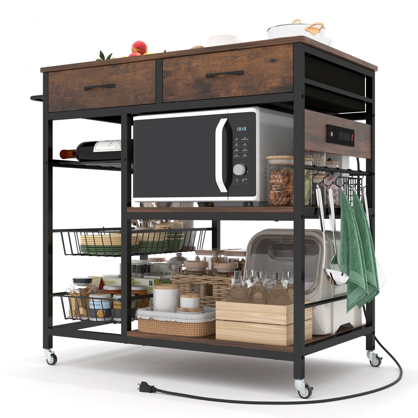Kitchen Island with Power Outlet
