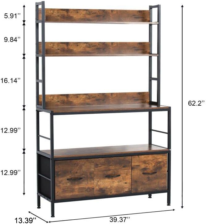 Kitchen Bakers Rack with Baskets