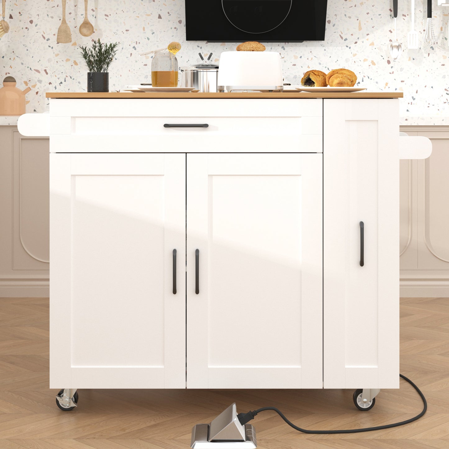 Kitchen Island with Power Outlets