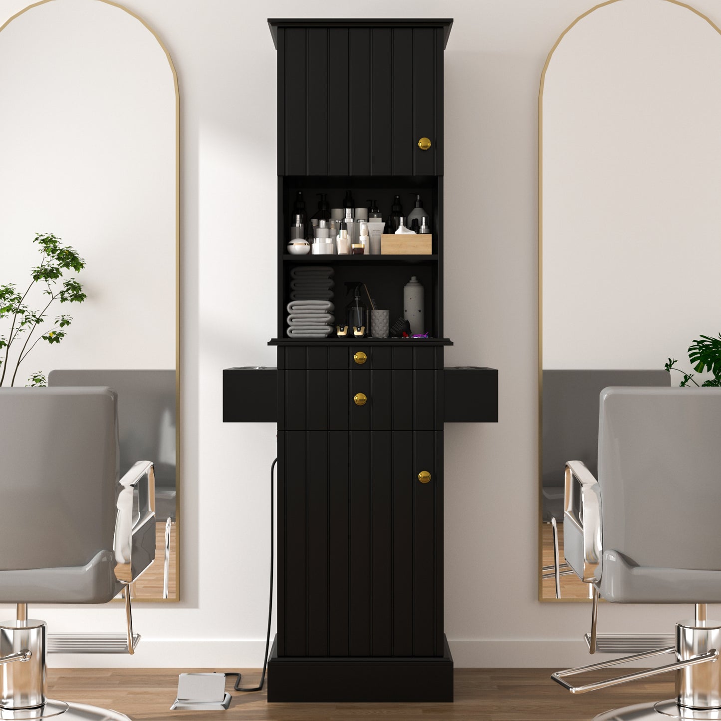 Hair Stylist Station with Power Outlet