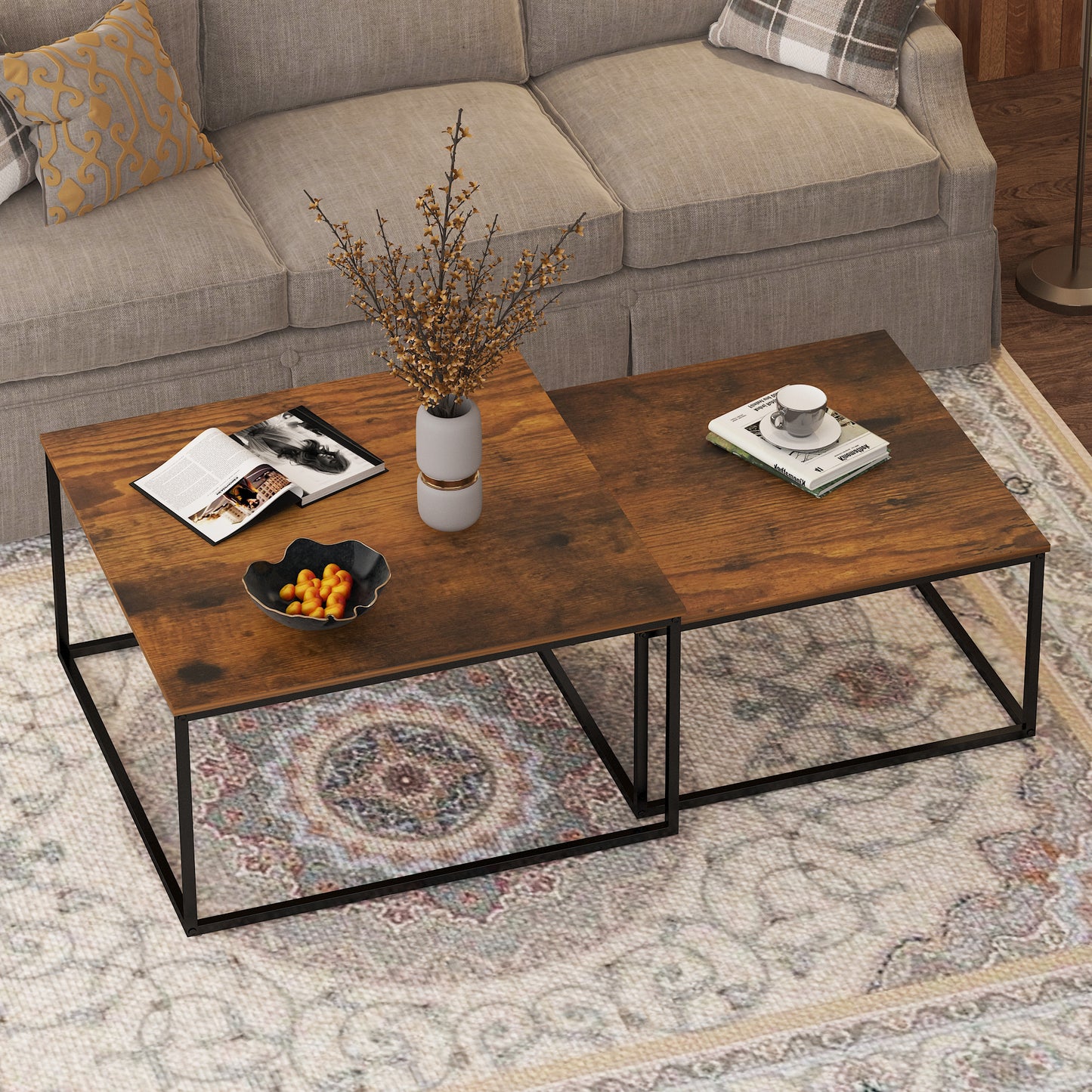 Coffee Table Set,Brown