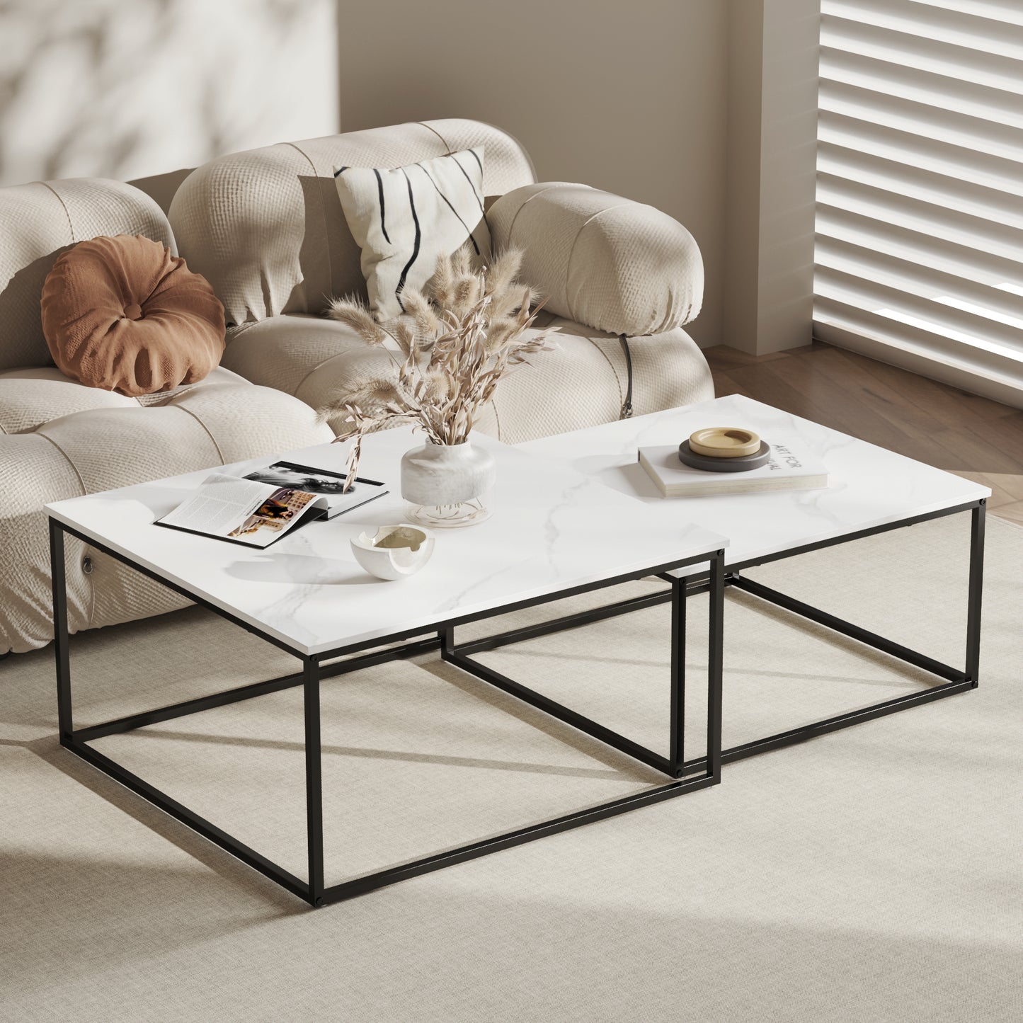 Coffee Table Set,White