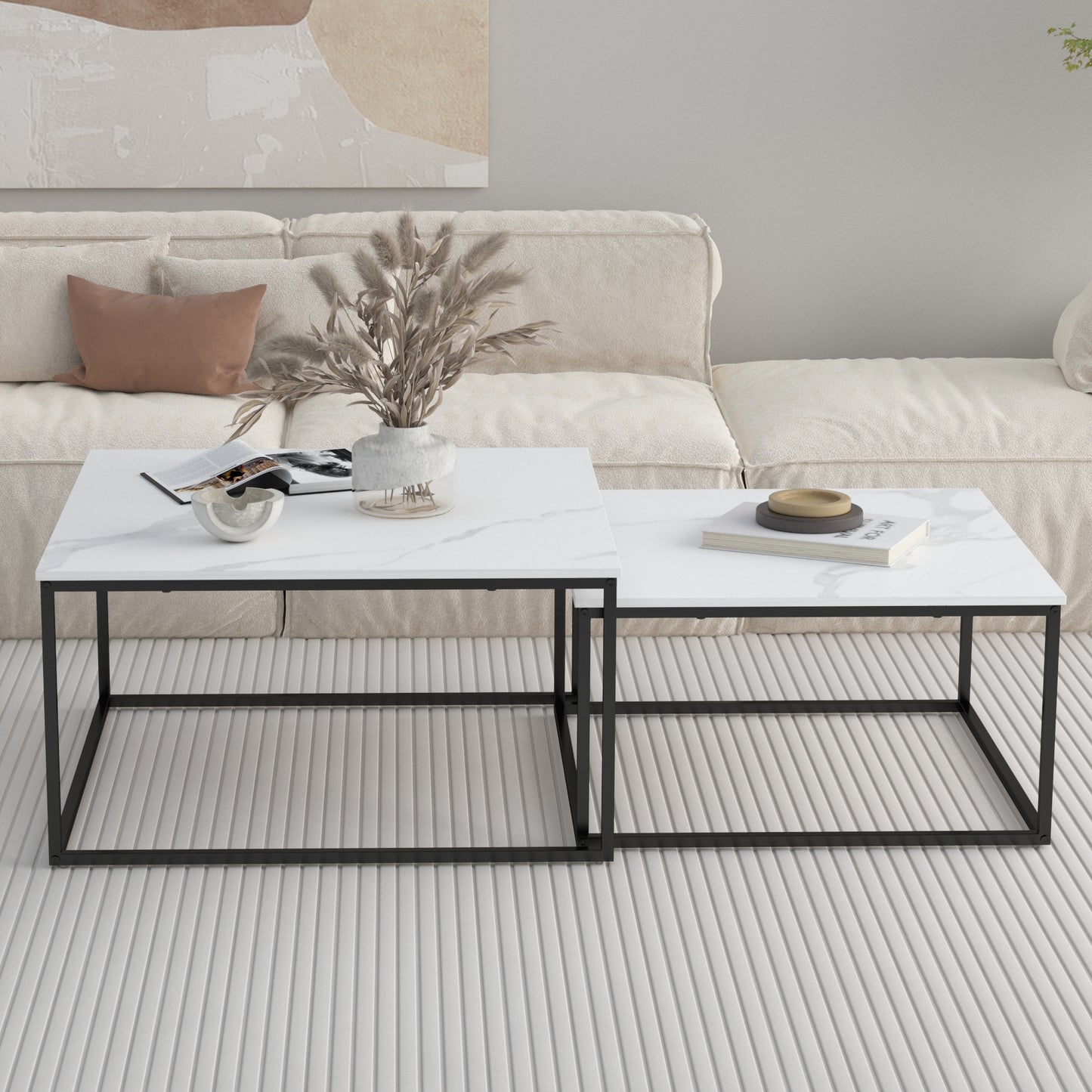 Coffee Table Set,White