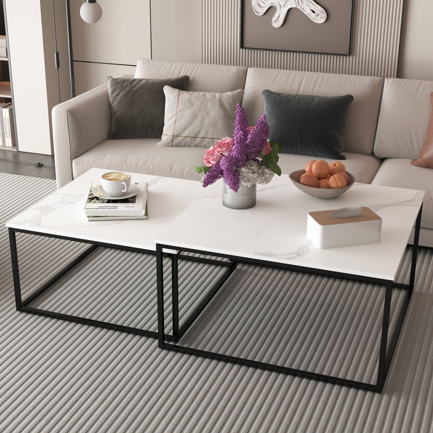 Coffee Table Set,White