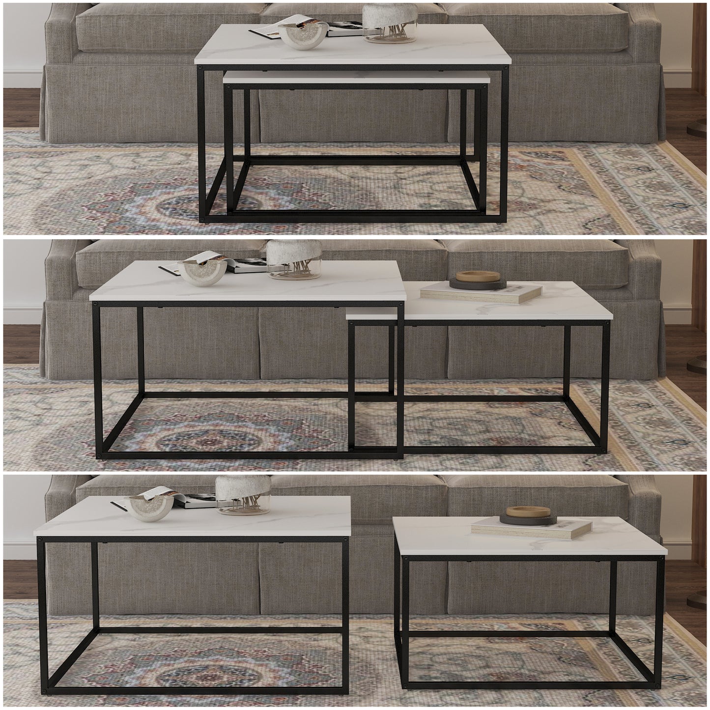 Coffee Table Set,White