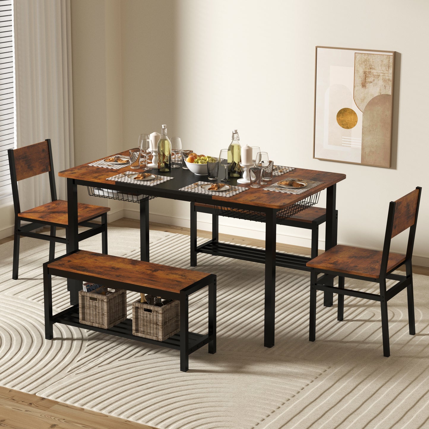 Dining Table Set for 4-6 People