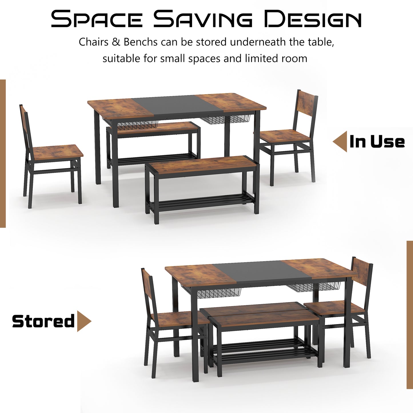 Dining Table Set for 4-6 People