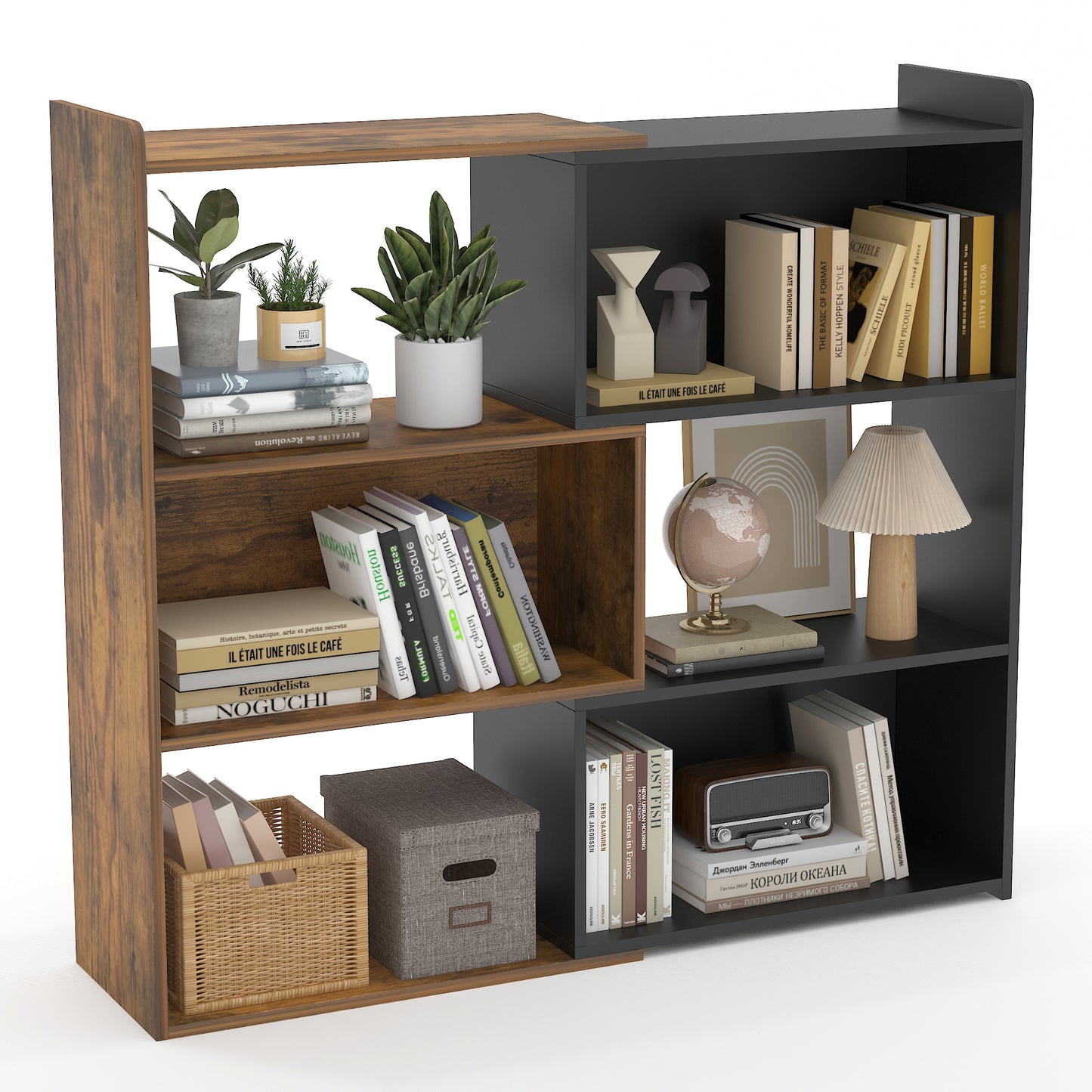 4-Tiers Bookshelves with LED