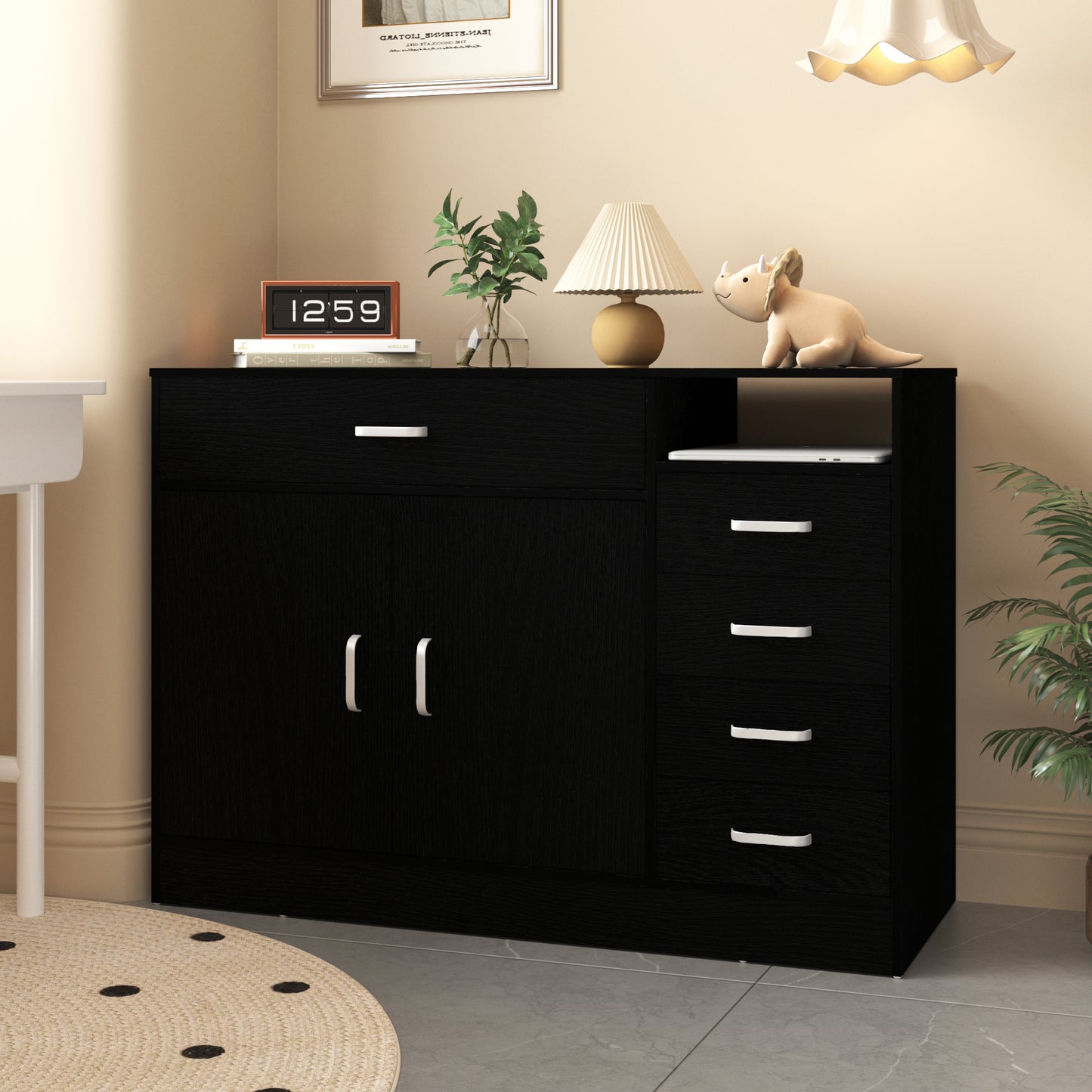Wooden File Storage Cabinets,Black