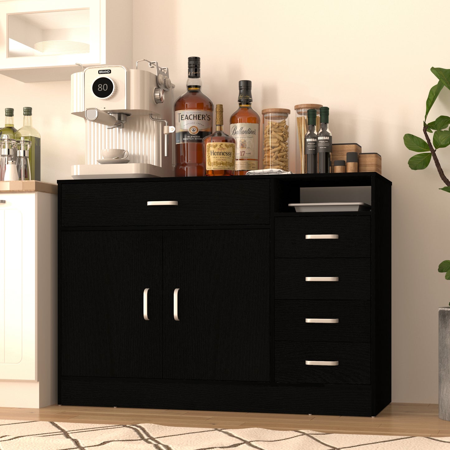 Wooden File Storage Cabinets,Black