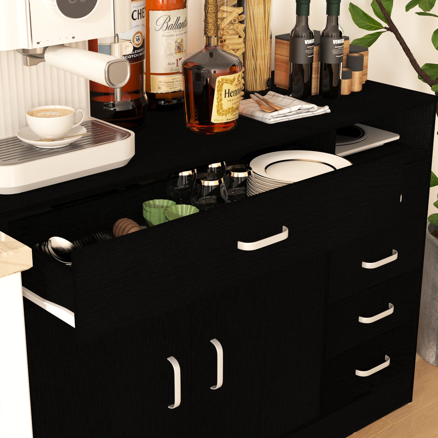 Wooden File Storage Cabinets,Black