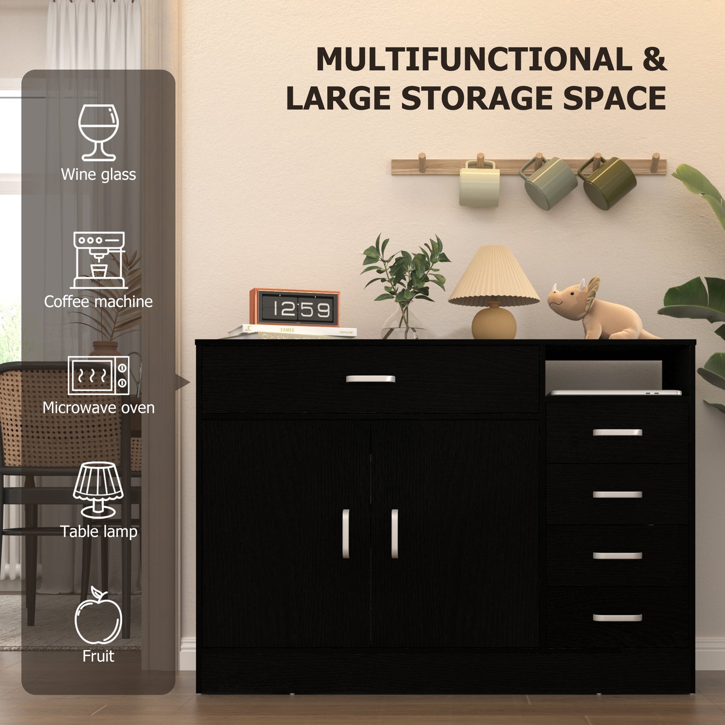 Wooden File Storage Cabinets,Black