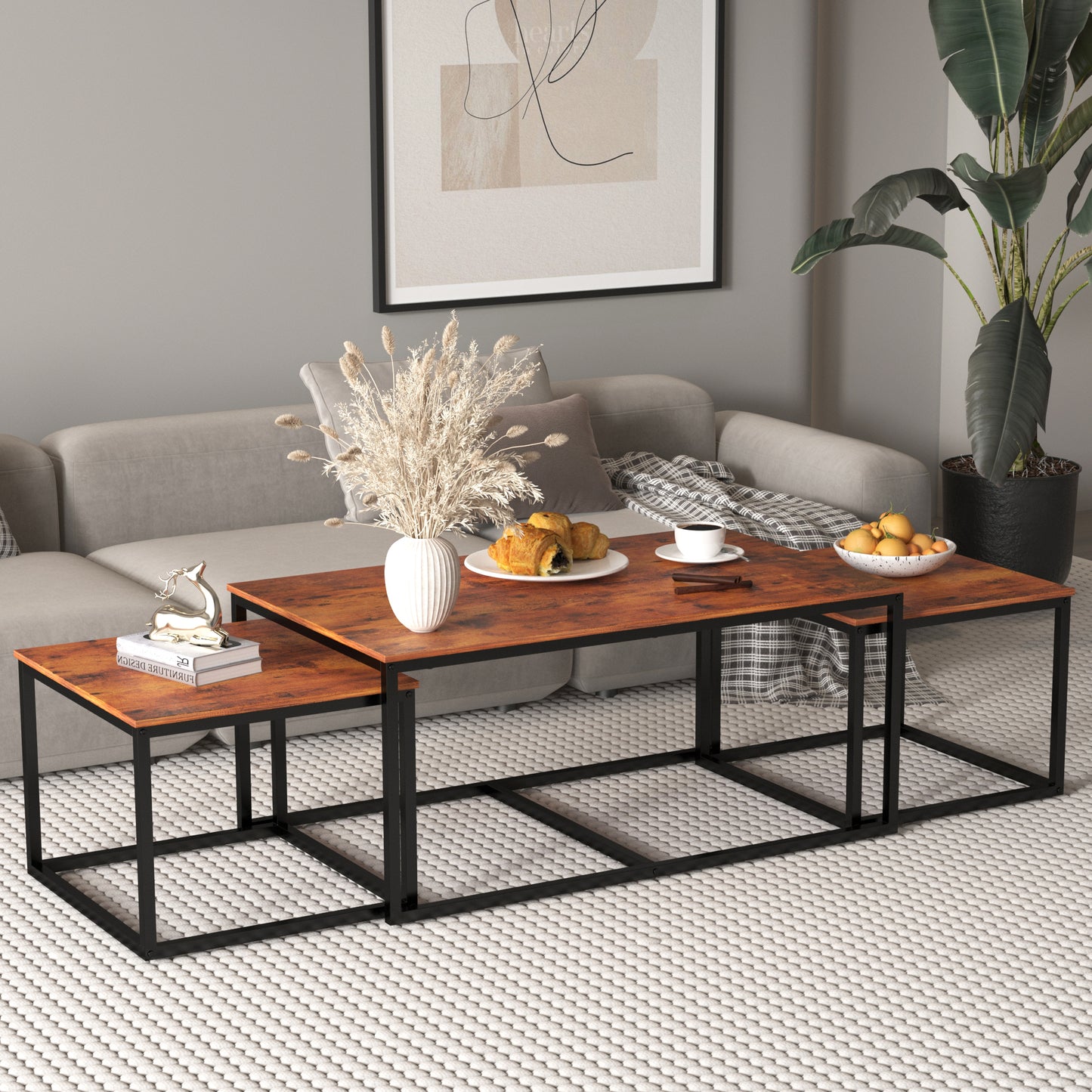 3 Pieces Nesting Coffee Tables