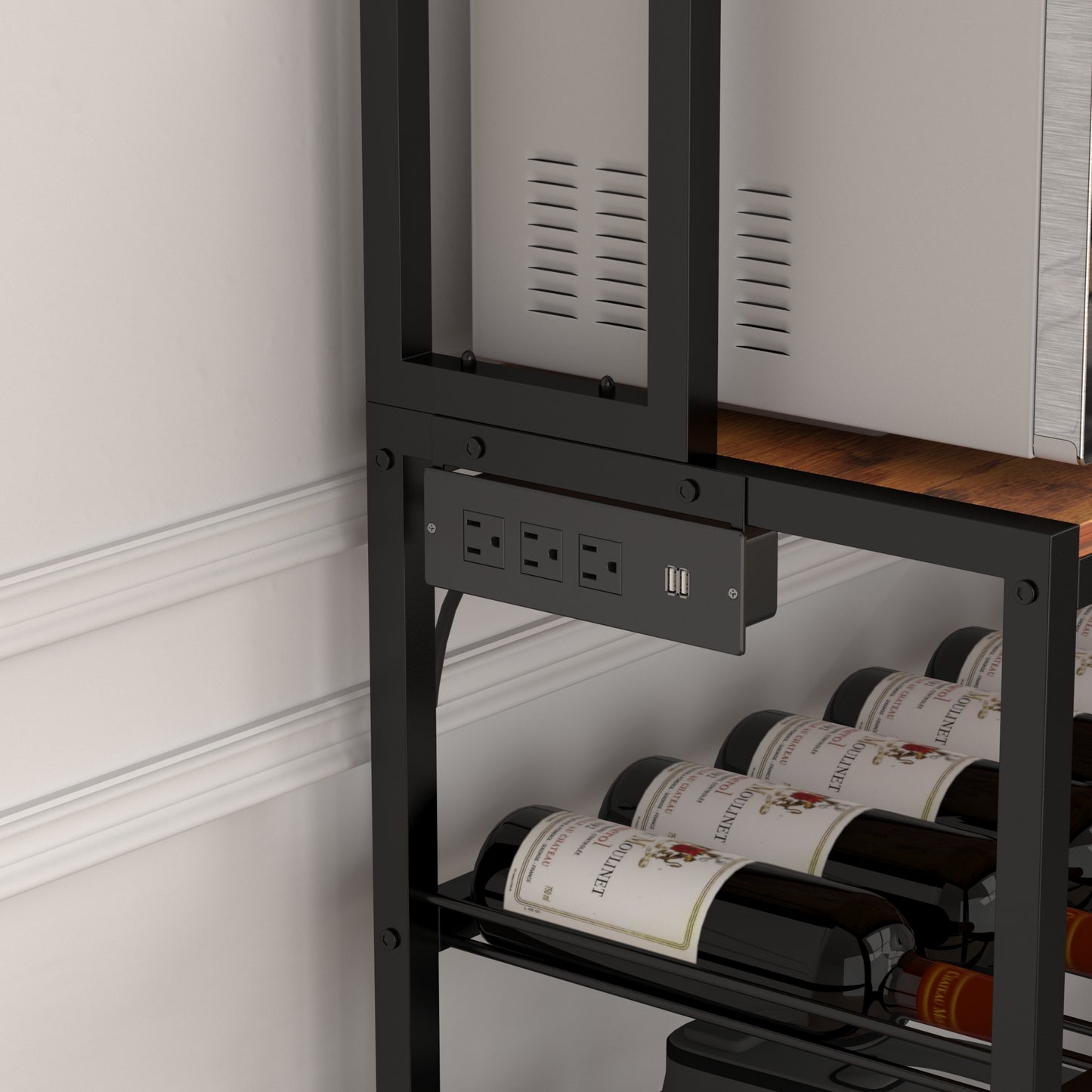6-Tiers Bakers Rack with Power Outlet