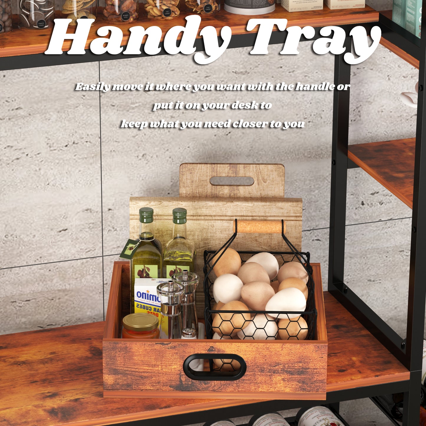 6-Tiers Bakers Rack with Power Outlet