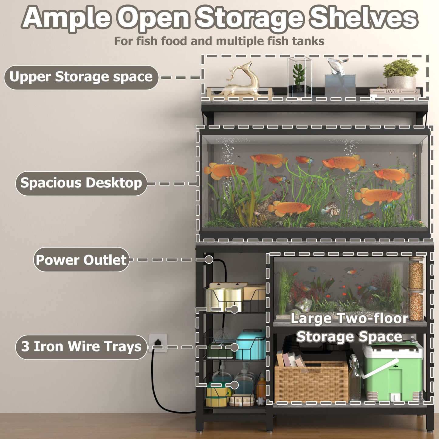 Aquarium Stands with Power Outlets