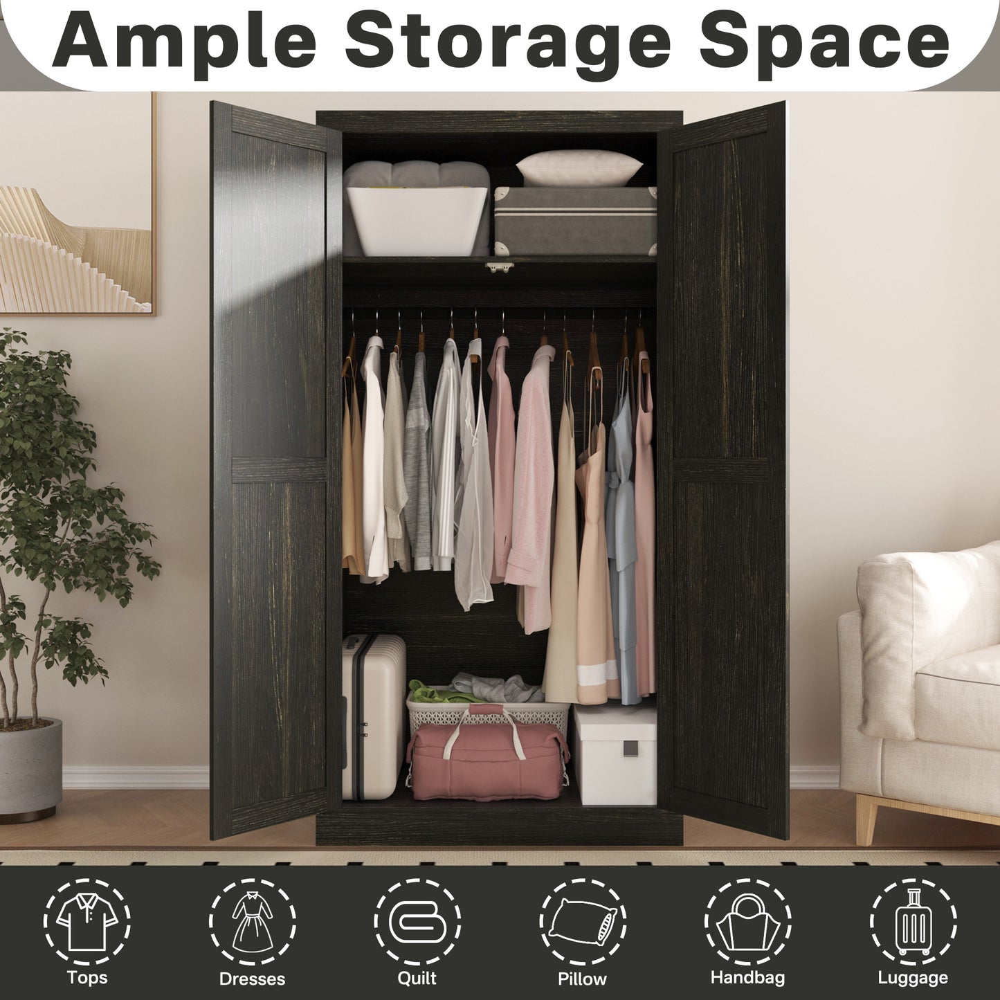 Large Armoire Wardrobe Closet