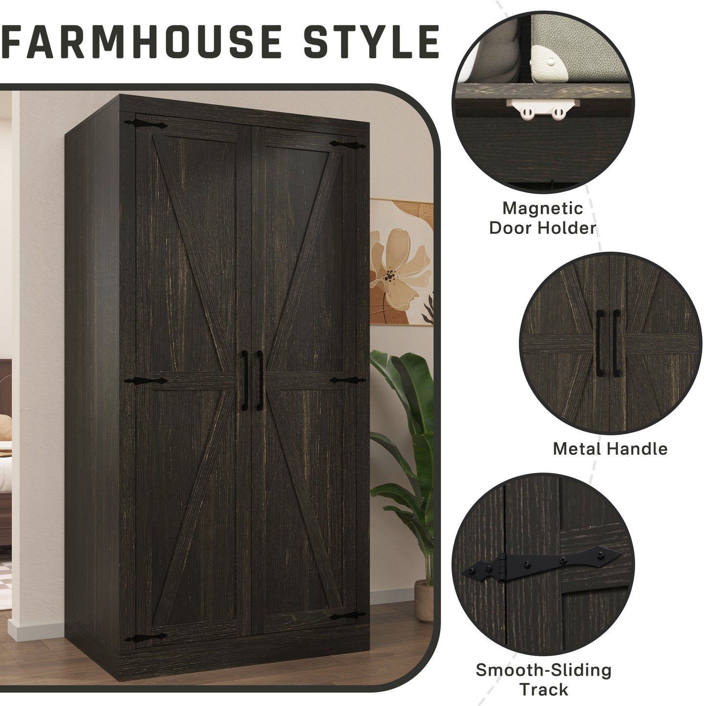 Large Armoire Wardrobe Closet