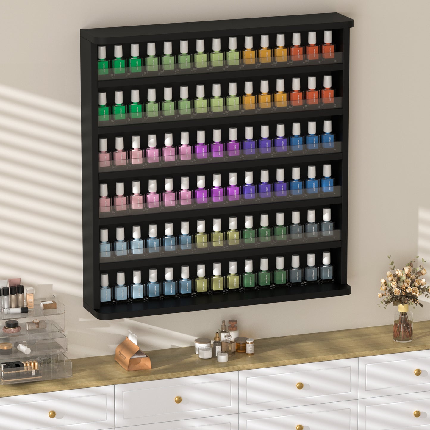 Nail Polish Rack Wall Mounted