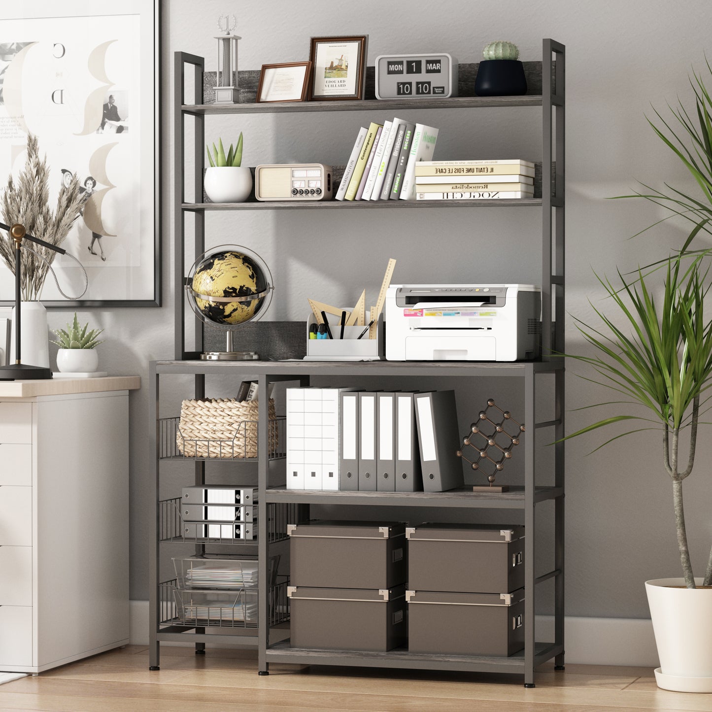 Kitchen Bakers Rack with Baskets