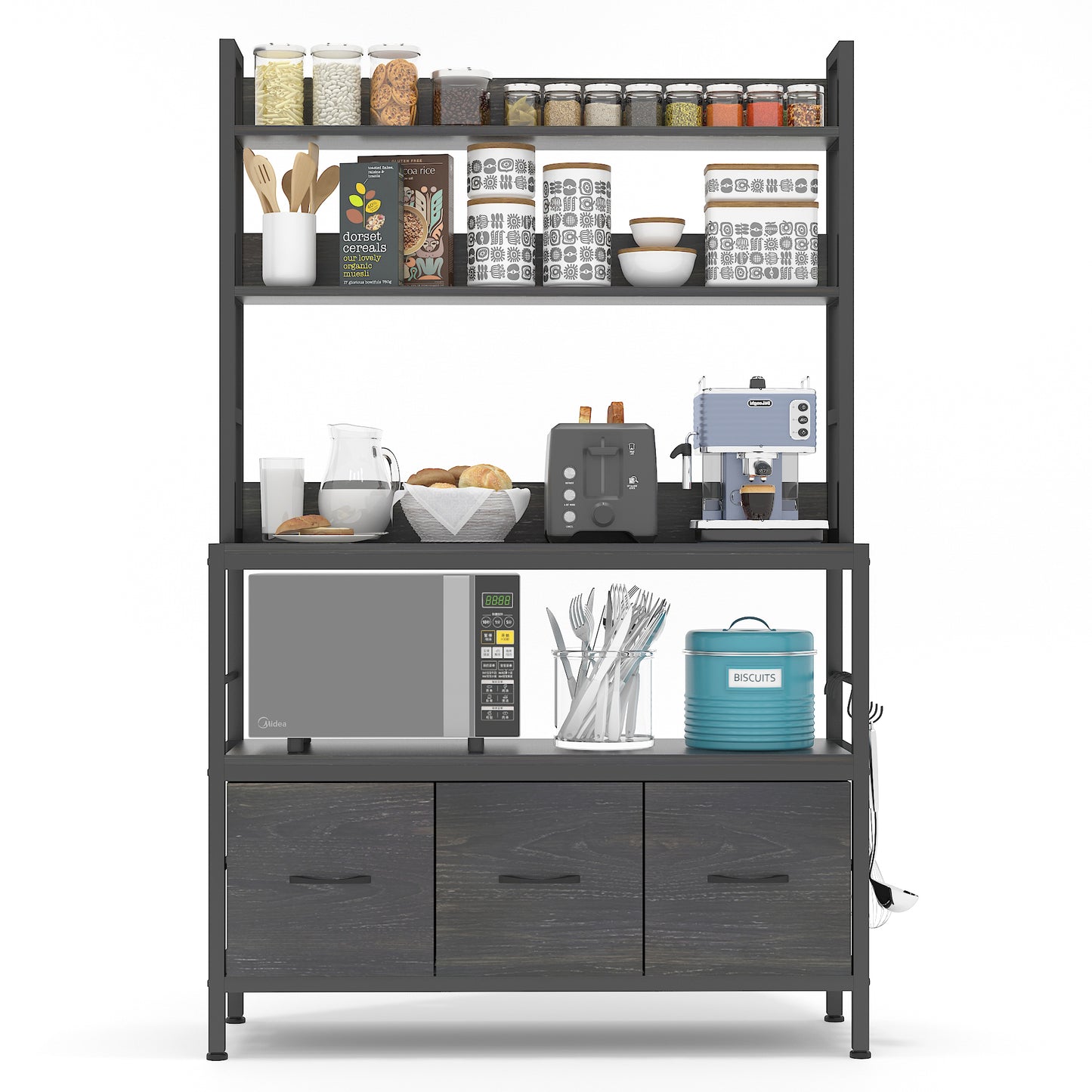 Kitchen Bakers Rack with Baskets