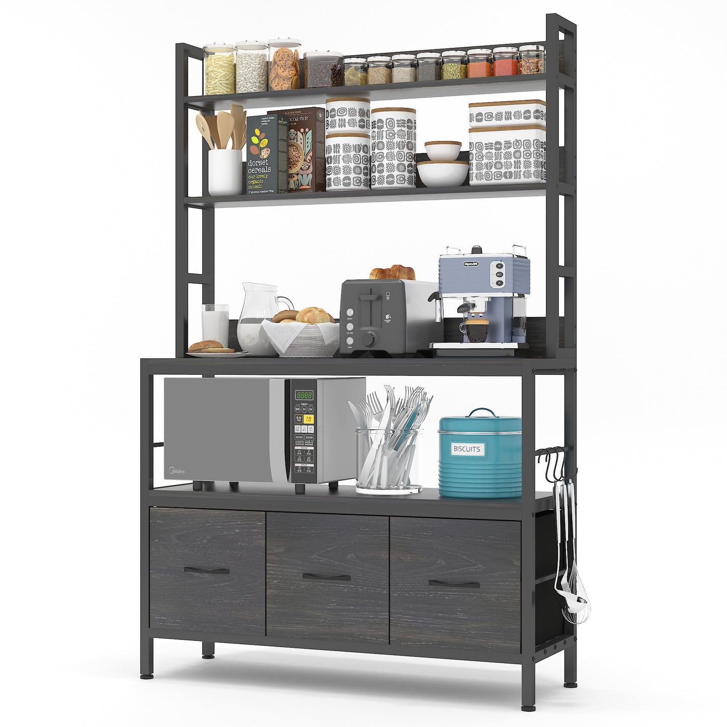 Kitchen Bakers Rack with Baskets