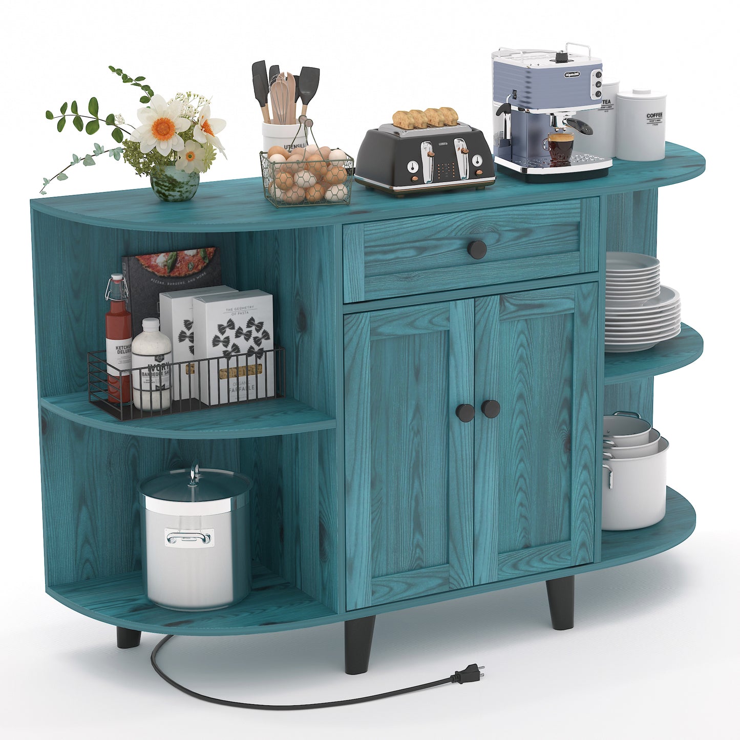 Sideboard Buffet Cabinet with Power Outlet