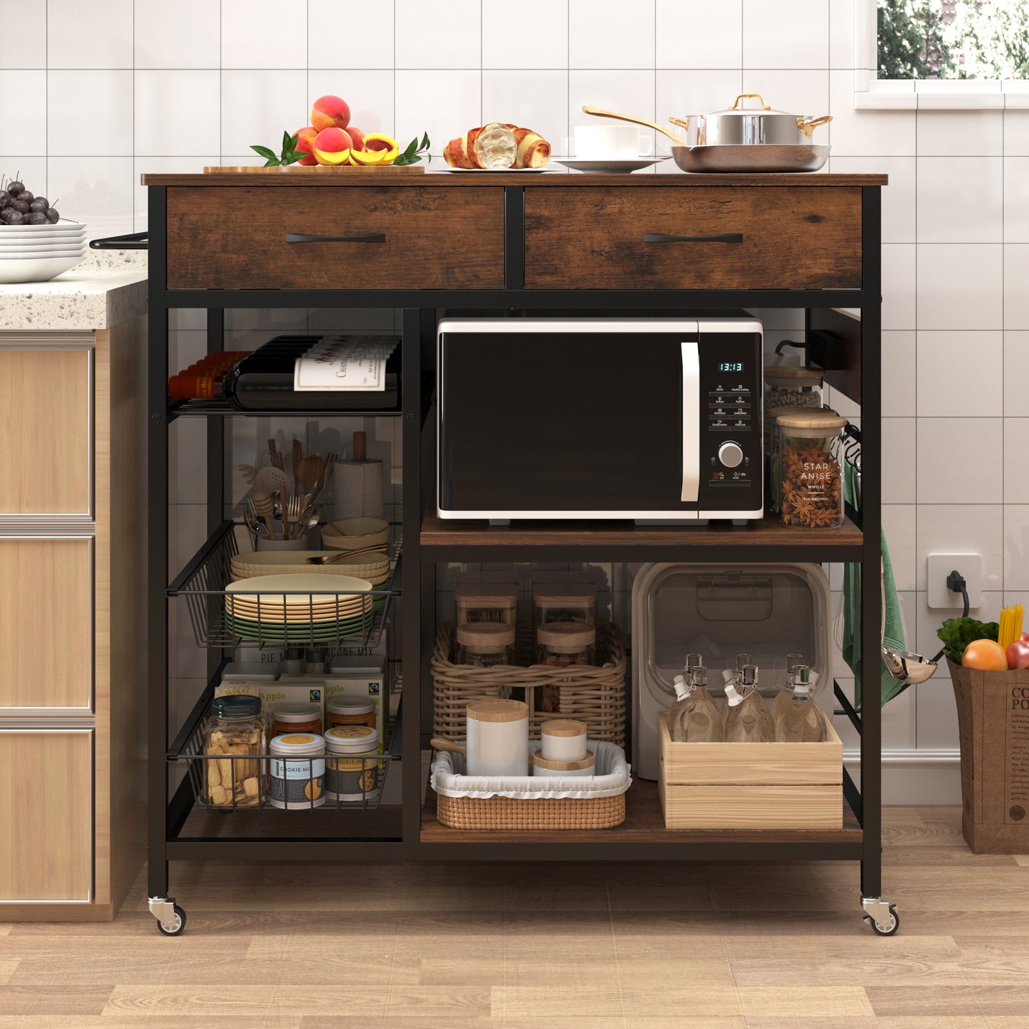 Kitchen Island with Power Outlet