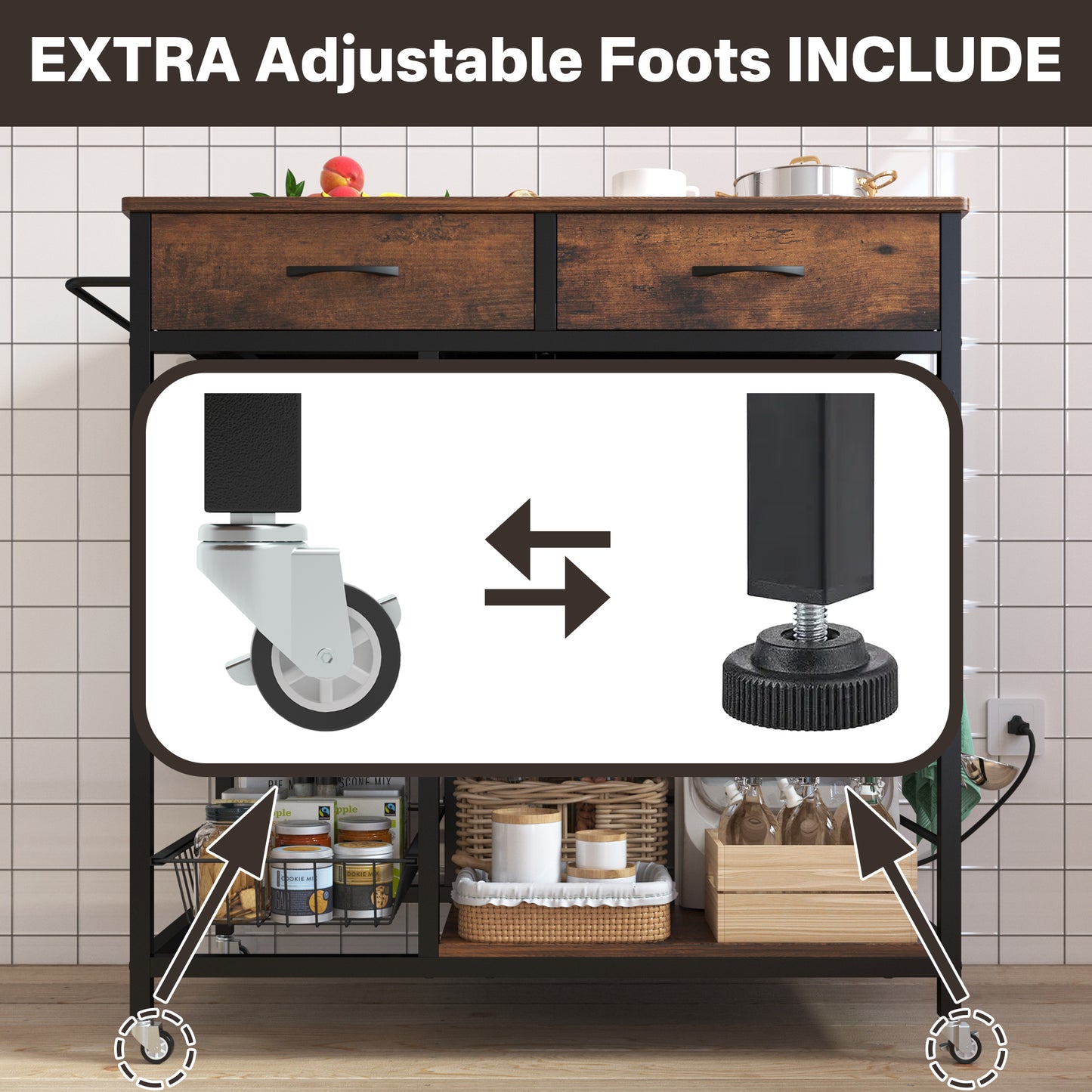 Kitchen Island with Power Outlet