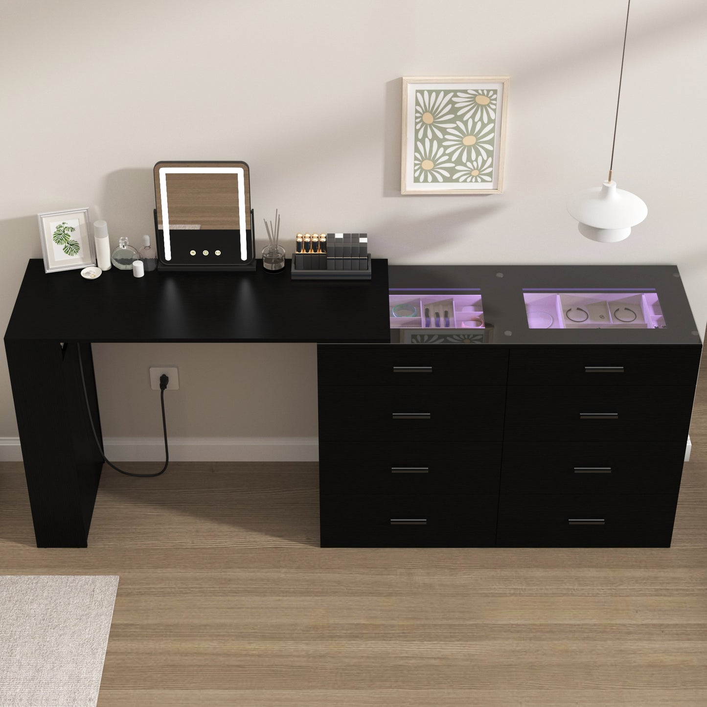 Vanity Desk with LED
