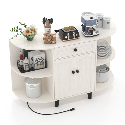 Sideboard Buffet Cabinet with Power Outlet