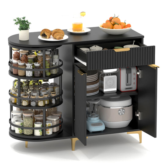 Sideboard with 360° Rotating Organizer