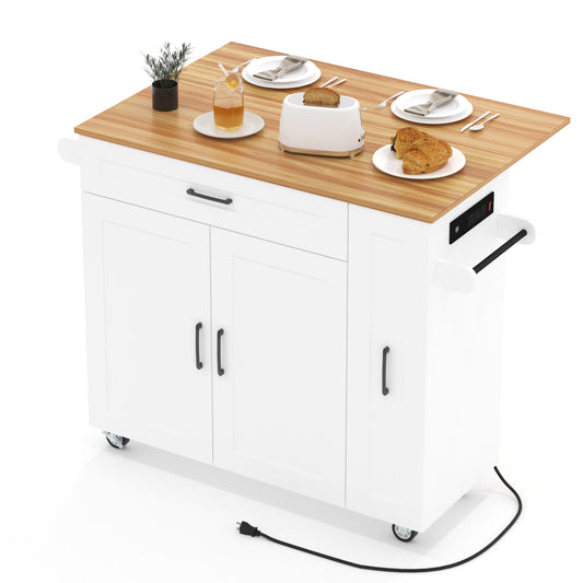 Kitchen Island with Power Outlets