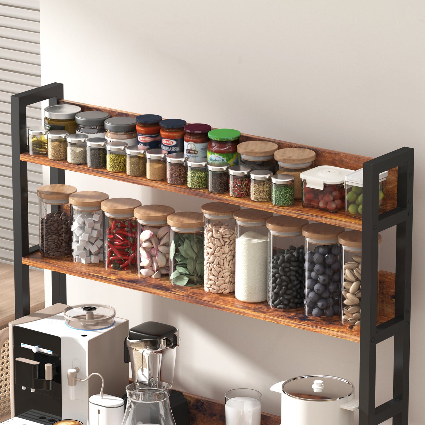 5-Tier Bakers Rack with Power Outlet