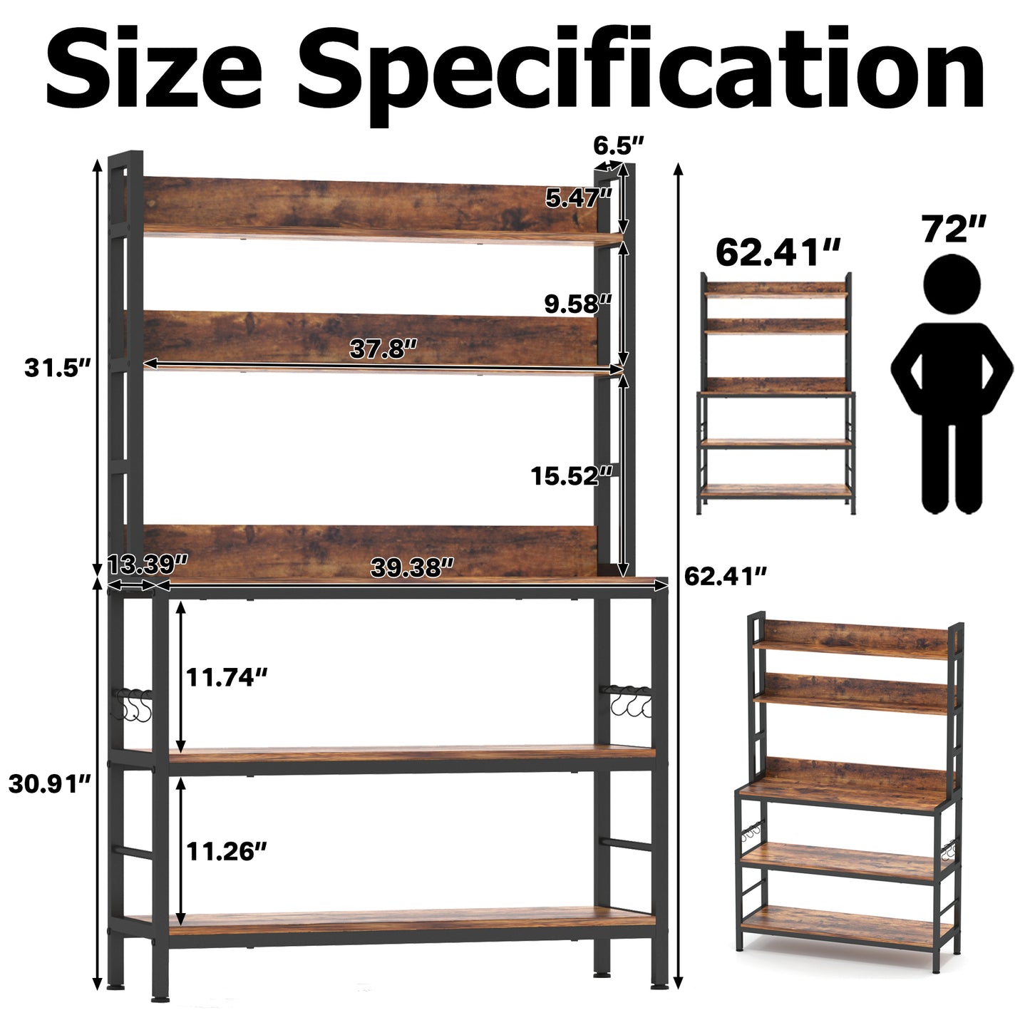 5-Tier Bakers Rack