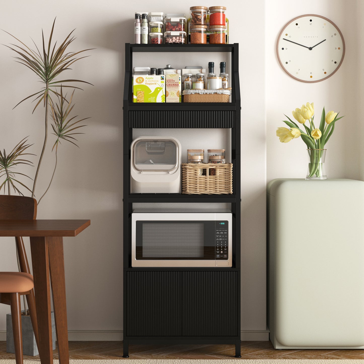 Bakers Rack with Cabinet