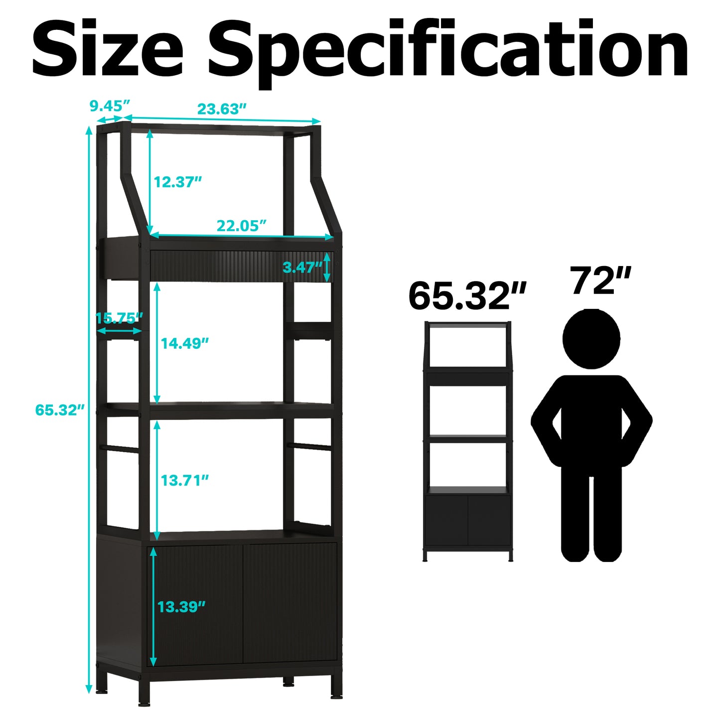 Bakers Rack with Cabinet