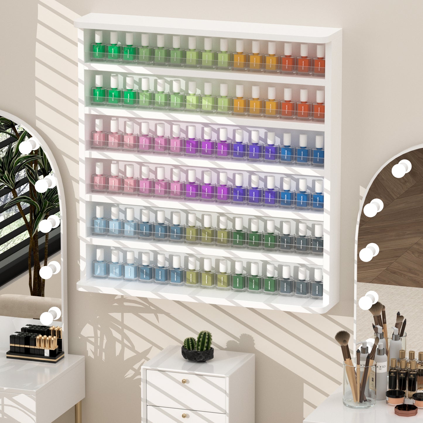 Nail Polish Rack Wall Mounted