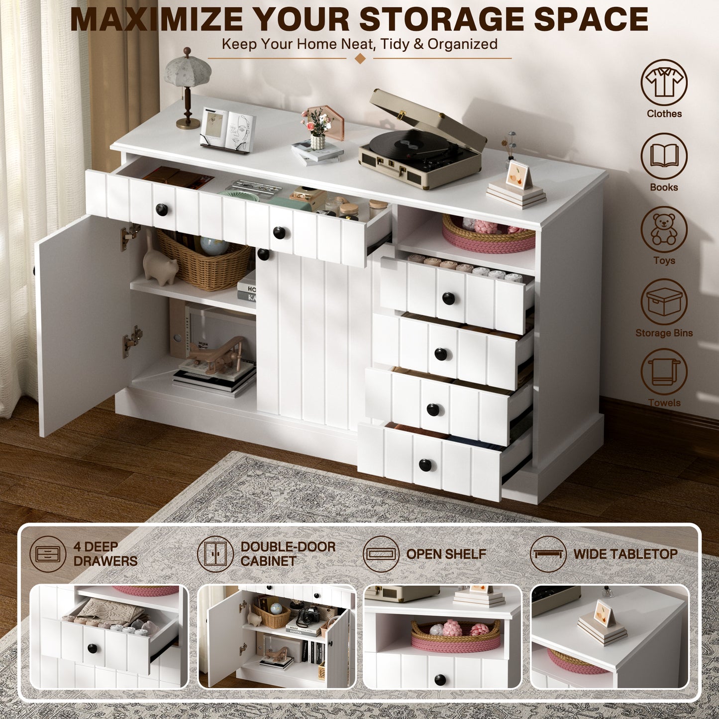 Sideboard Buffet with Storage