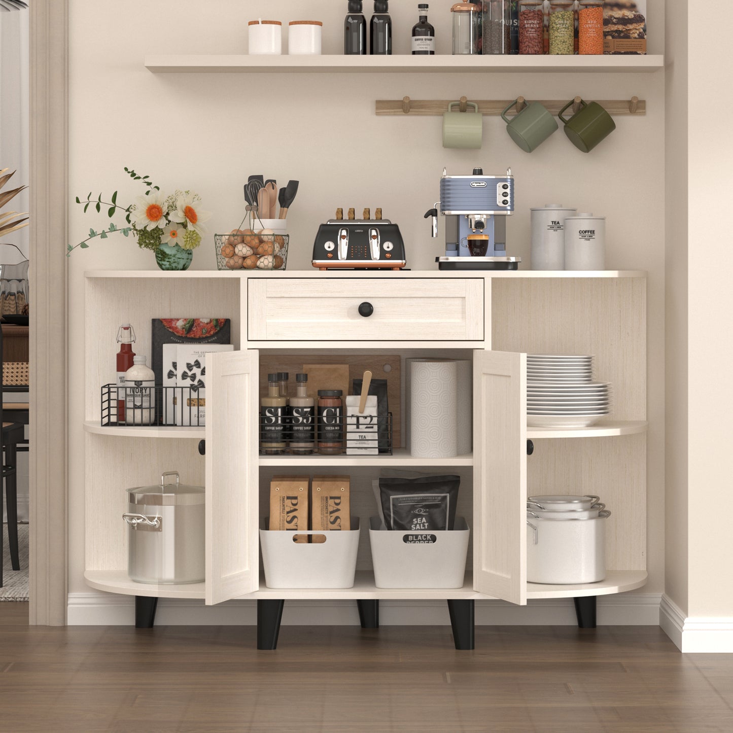 Sideboard Buffet Cabinet with Power Outlet