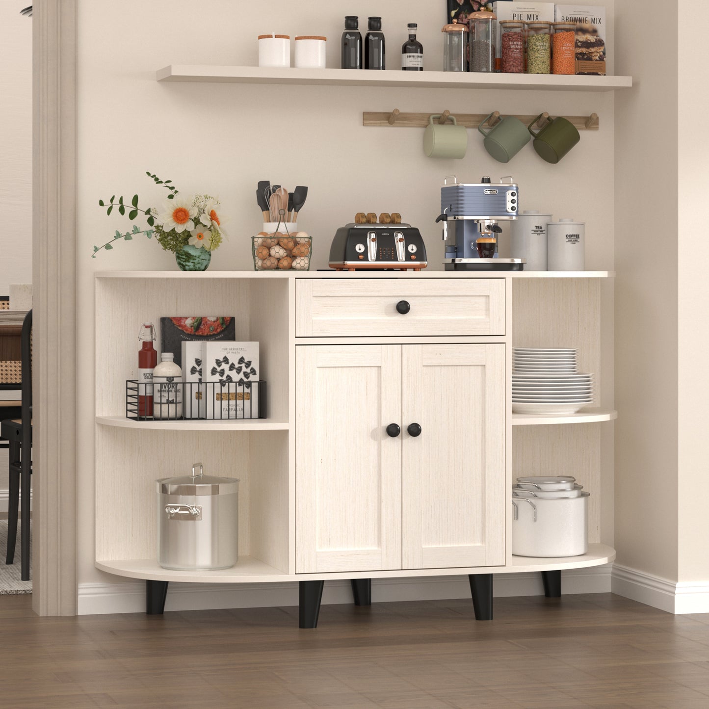 Sideboard Buffet Cabinet with Power Outlet
