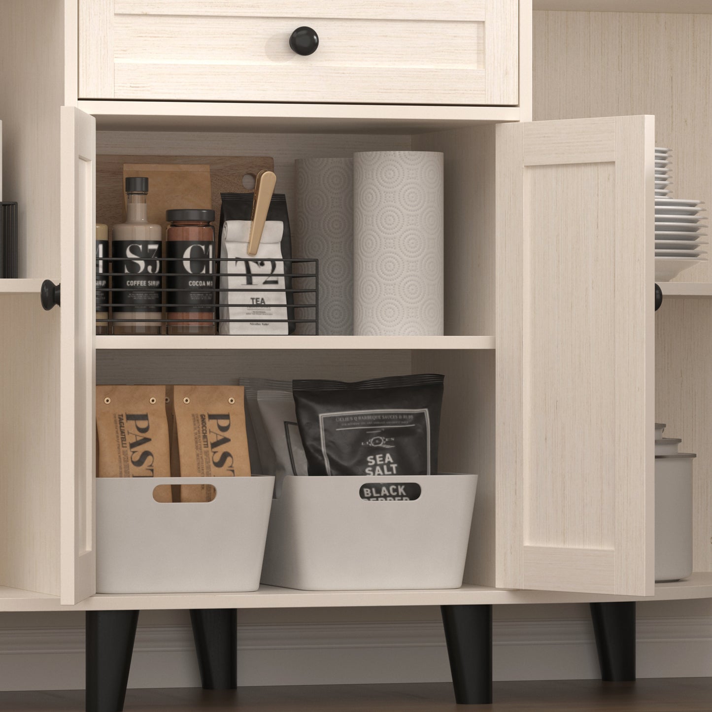 Sideboard Buffet Cabinet with Power Outlet