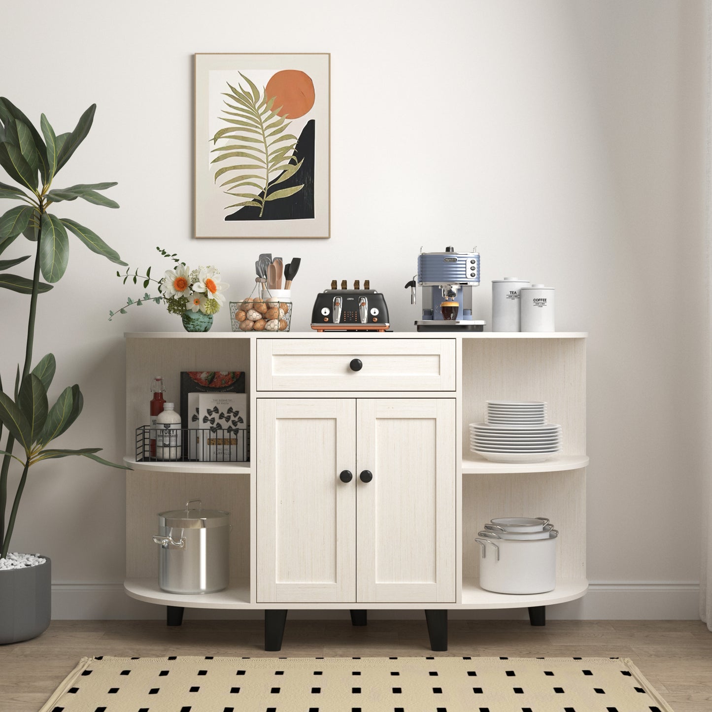 Sideboard Buffet Cabinet with Power Outlet